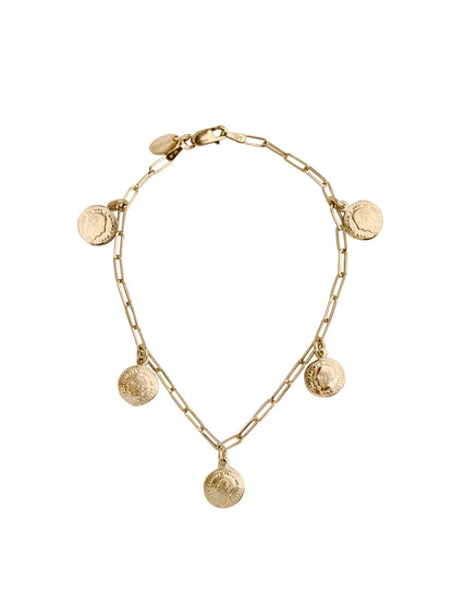 Fiorina Jewellery Gold Petit Gypsy Coin Bracelets