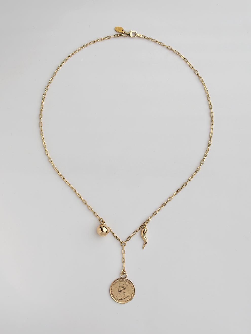Fiorina Jewellery Gold Petit Pegasus Coin Necklace