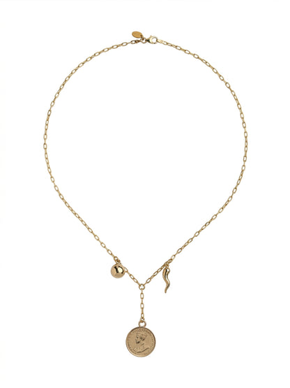 Fiorina Jewellery Gold Petit Pegasus Coin Necklace