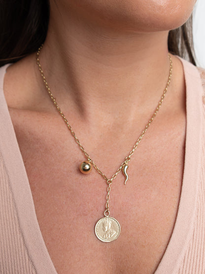 Fiorina Jewellery Gold Petit Pegasus Necklace Model