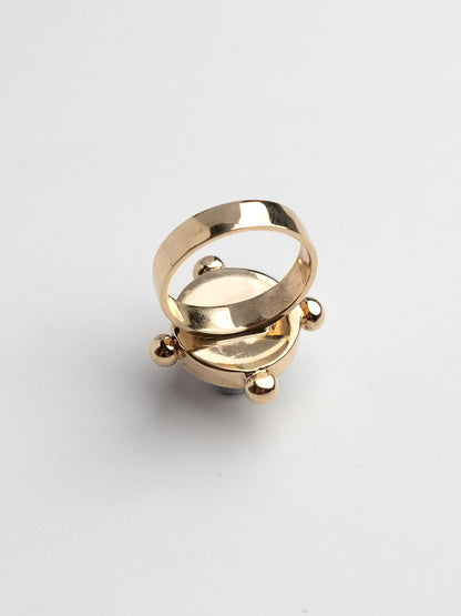Gold Venus Pearl Pinkie Ring
