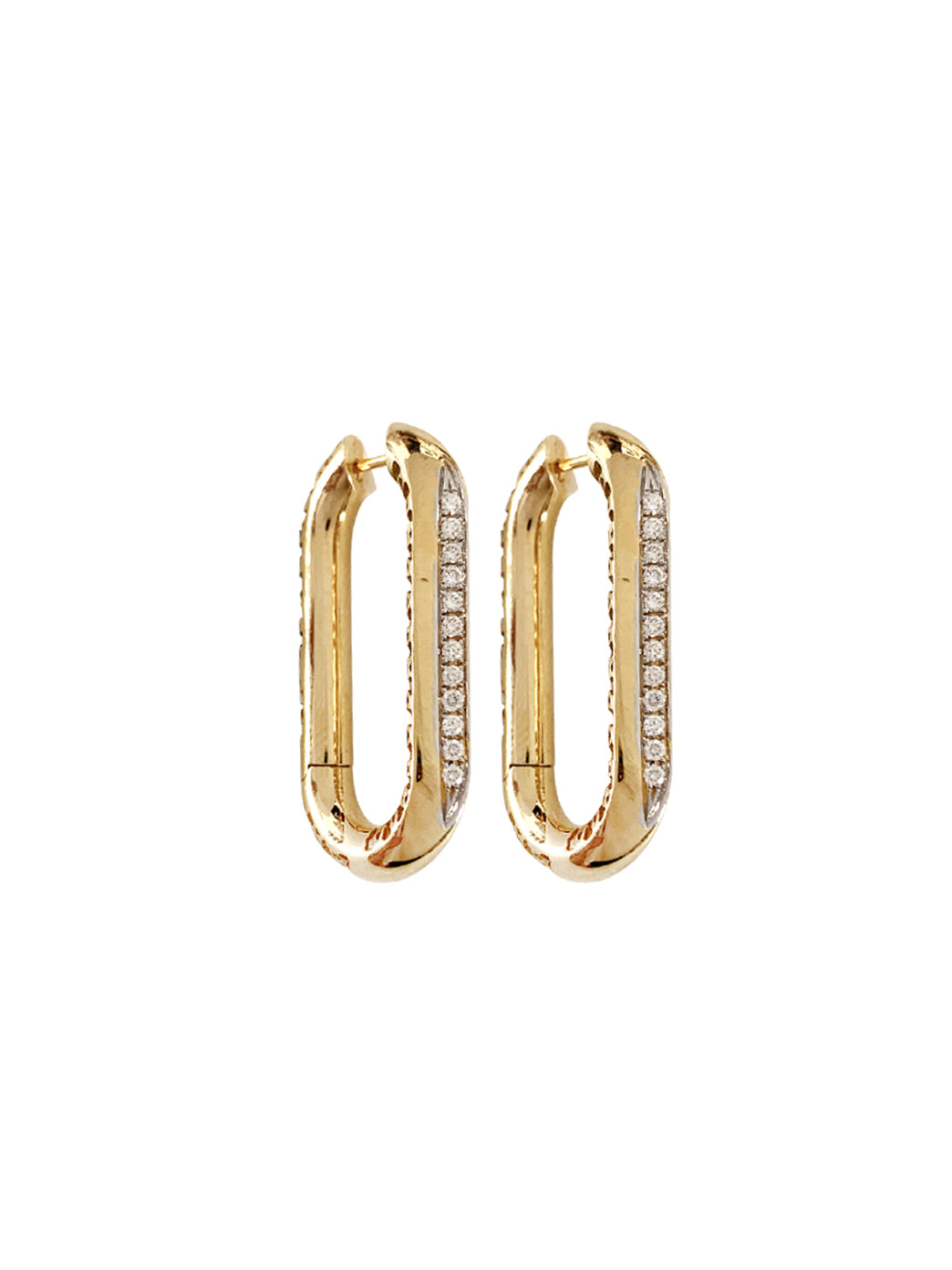 Gold and Diamond Manhattan Earrings
