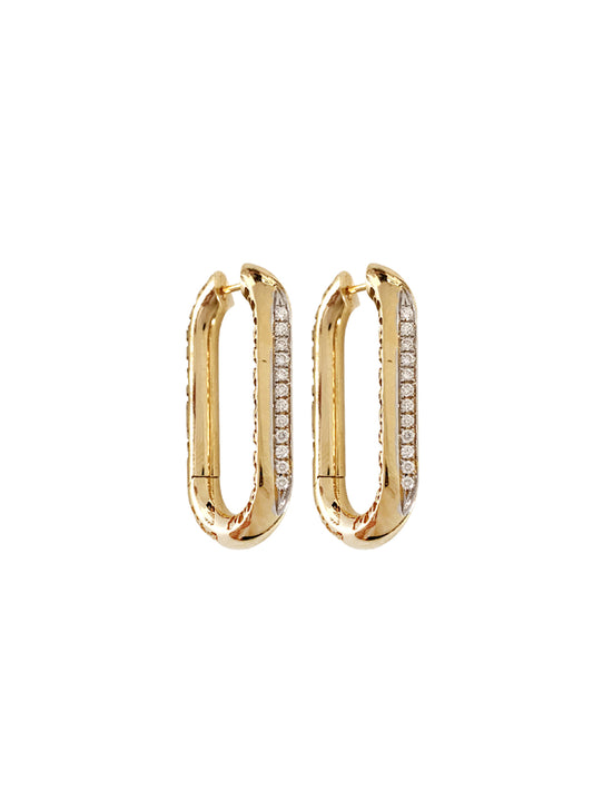 Gold and Diamond Manhattan Earrings