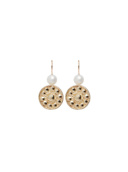 Fiorina Jewellery Gold Logo Earrings