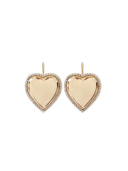 Fiorina Jewellery Halo Heart Diamond Earrings