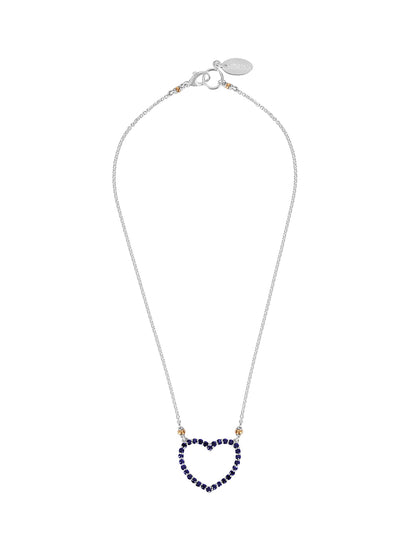 Fiorina Jewellery Heart Love Necklace Blue Sapphire
