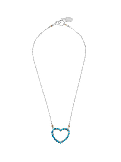 Fiorina Jewellery Heart Love Necklace Turquoise