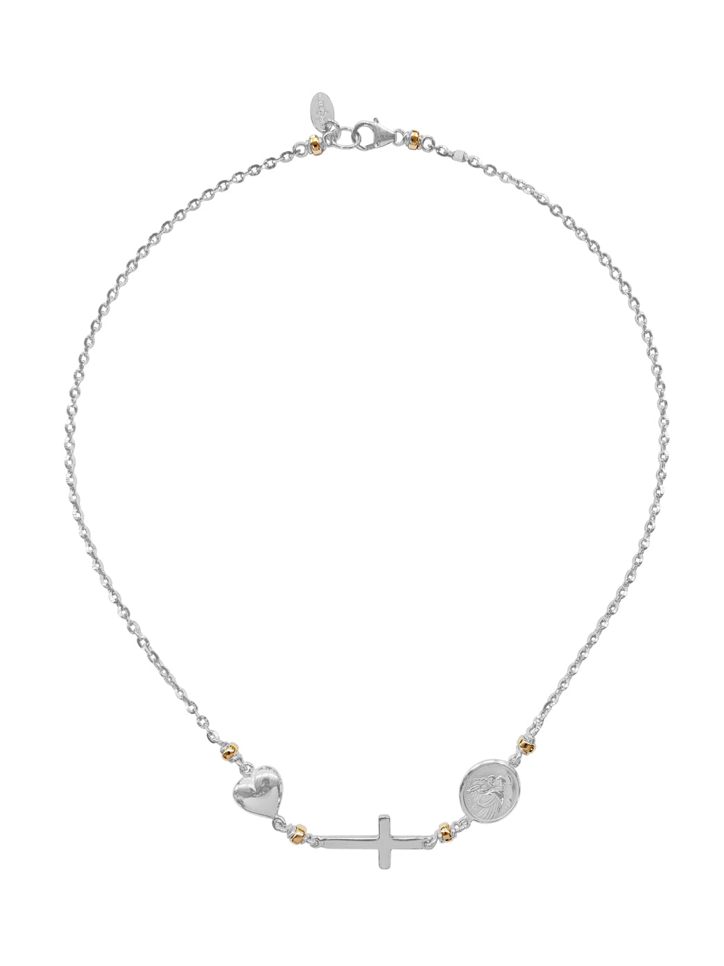 Fiorina Jewellery Jumbo Necklace - Heart Cross Madonna
