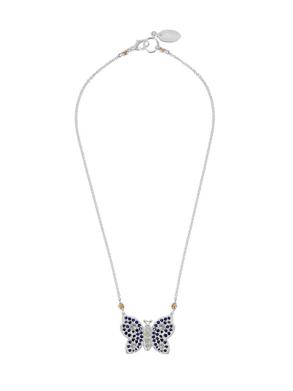 Fiorina Jewellery La Vie Butterfly Necklace Blue Sapphire