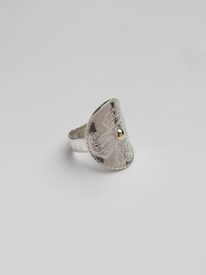 Fiorina Jewellery Large PNG Bent Coin Ring