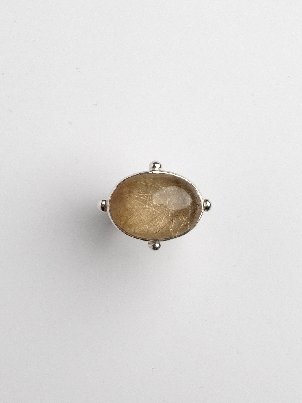 Fiorina Jewellery Large Oval Fishband Ring Rutile