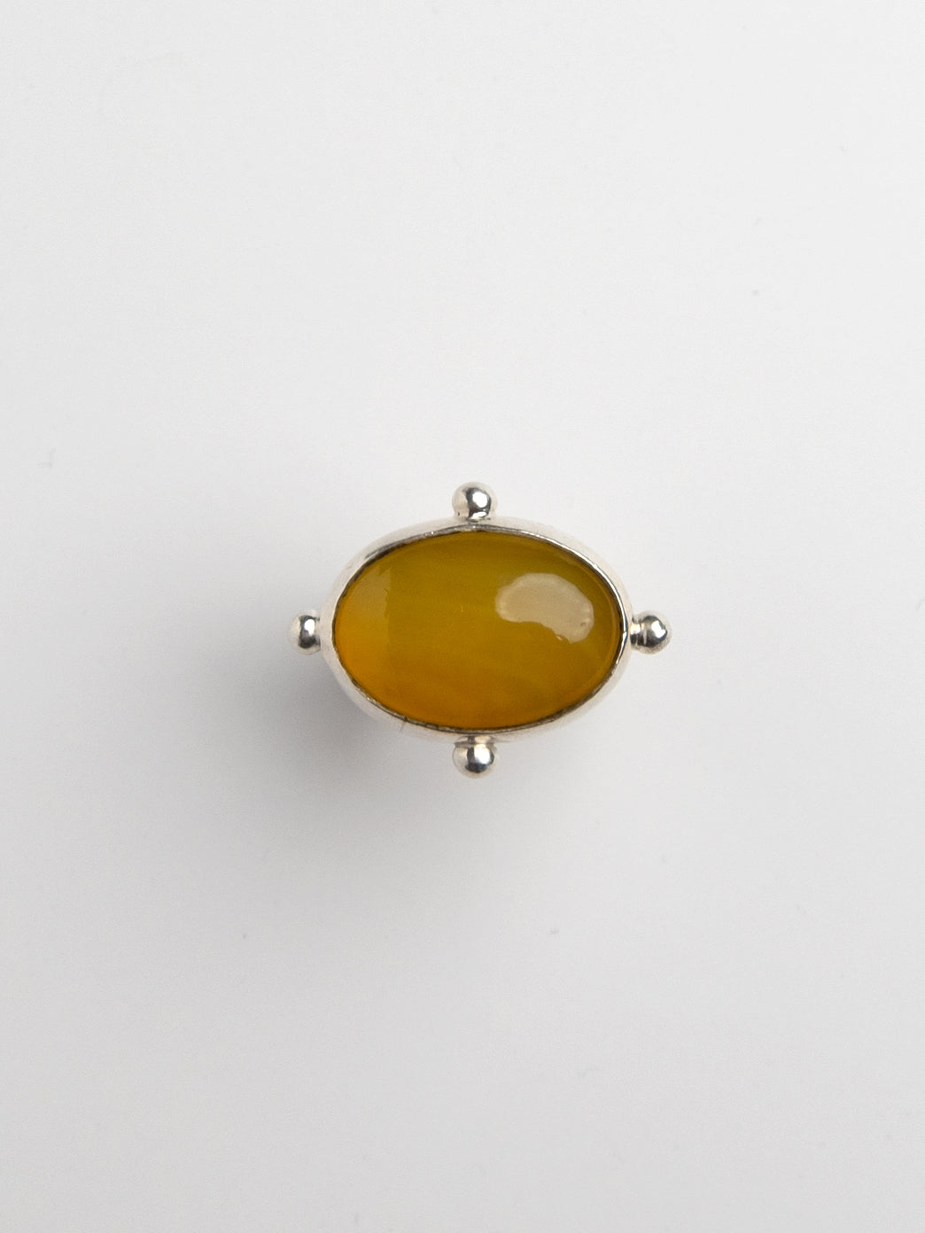 Fiorina Jewellery Large Oval Fishband Ring Citrine