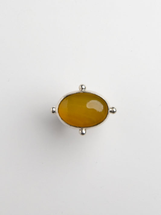 Fiorina Jewellery Large Oval Fishband Ring Citrine