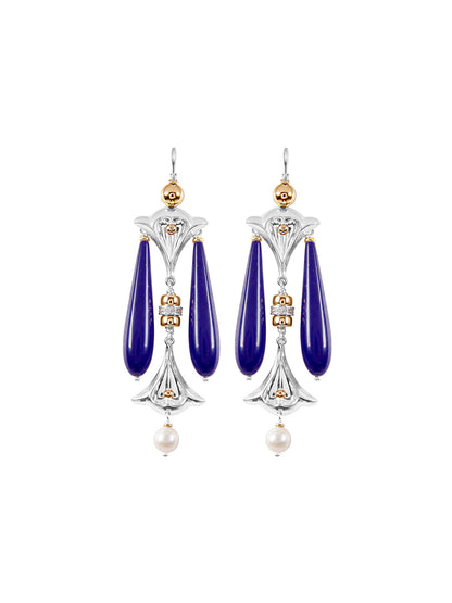 Fiorina Jewellery Lumiere Drop Earrings Lapis