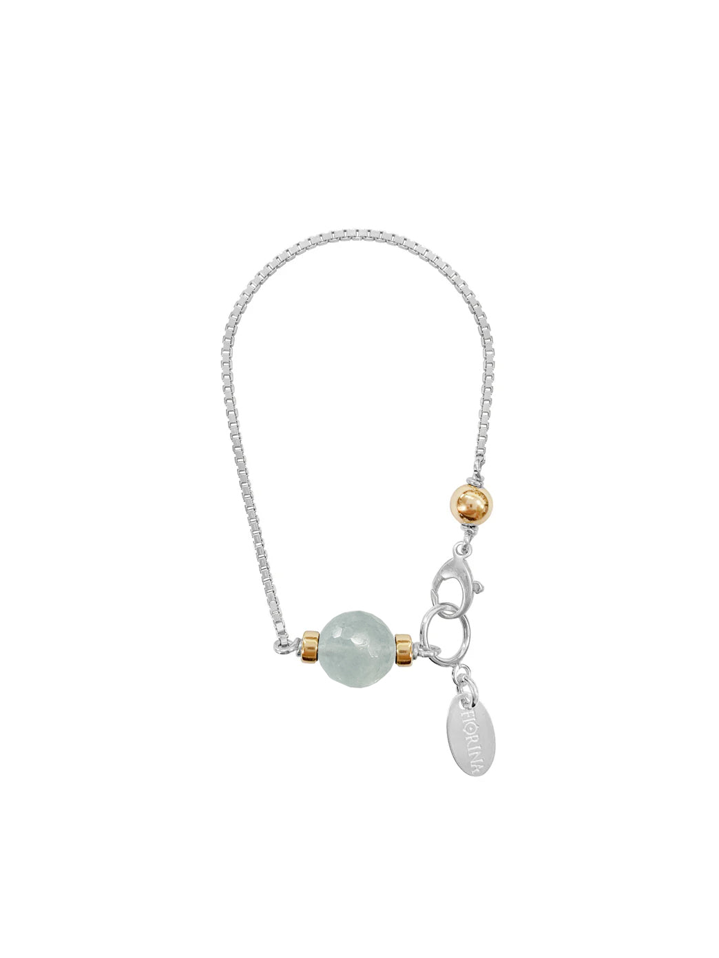 Mini Comfort Bracelet Aquamarine Faceted
