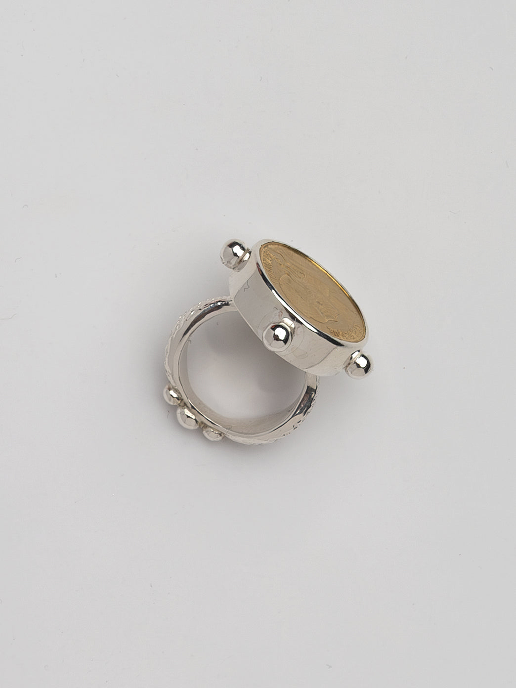 Fiorina Jewellery Moneta Coin Ring Top View