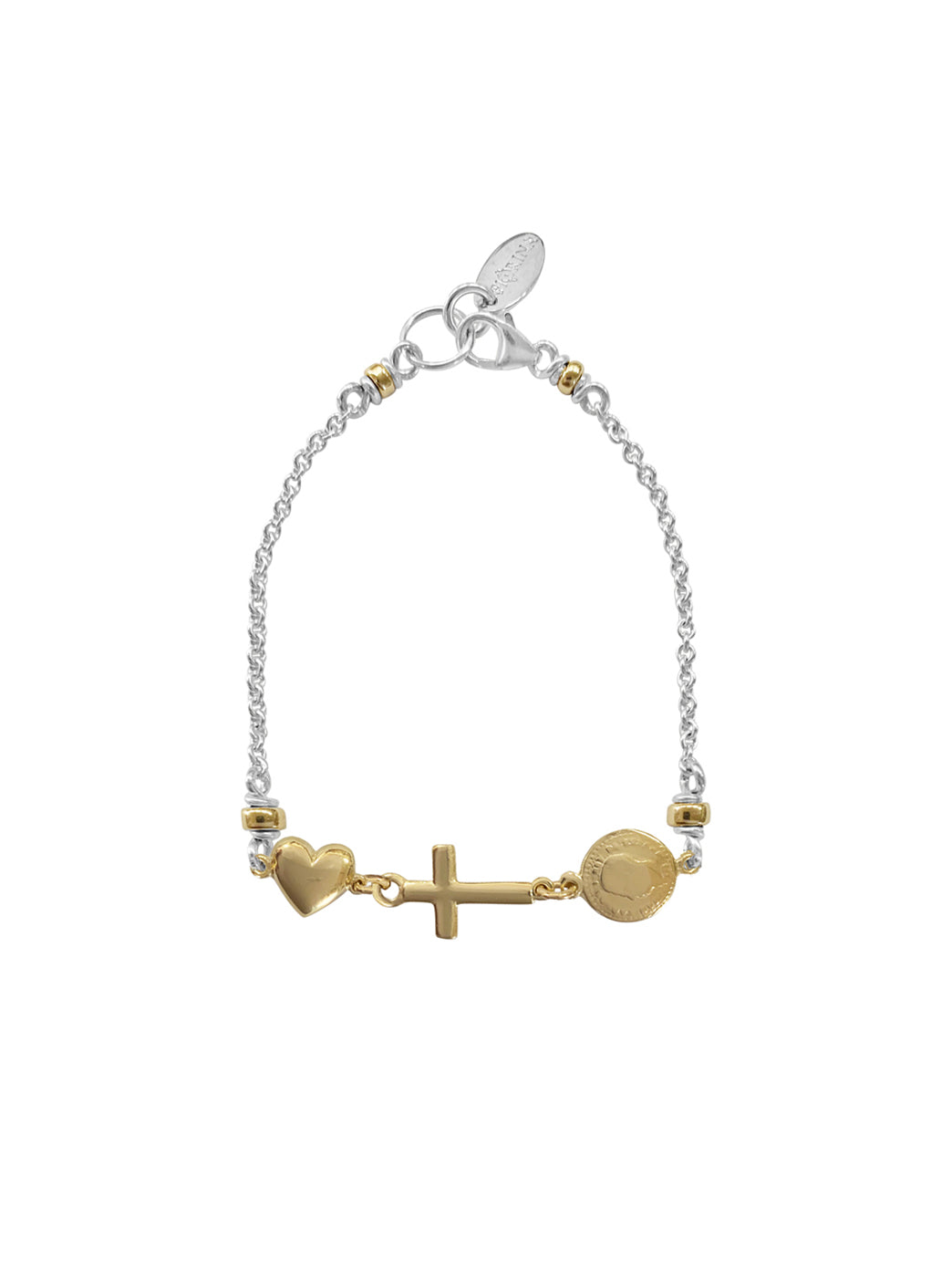 Fiorina Jewellery Mosaic Bracelet Heart Cross Coin