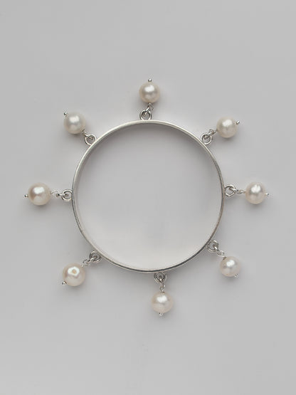 Multi Pearl Flip Bangle