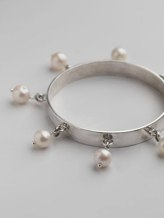 Multi Pearl Flip Bangle