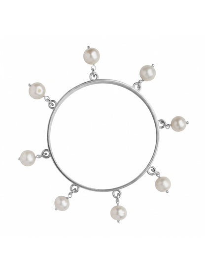 Multi Pearl Flip Bangle