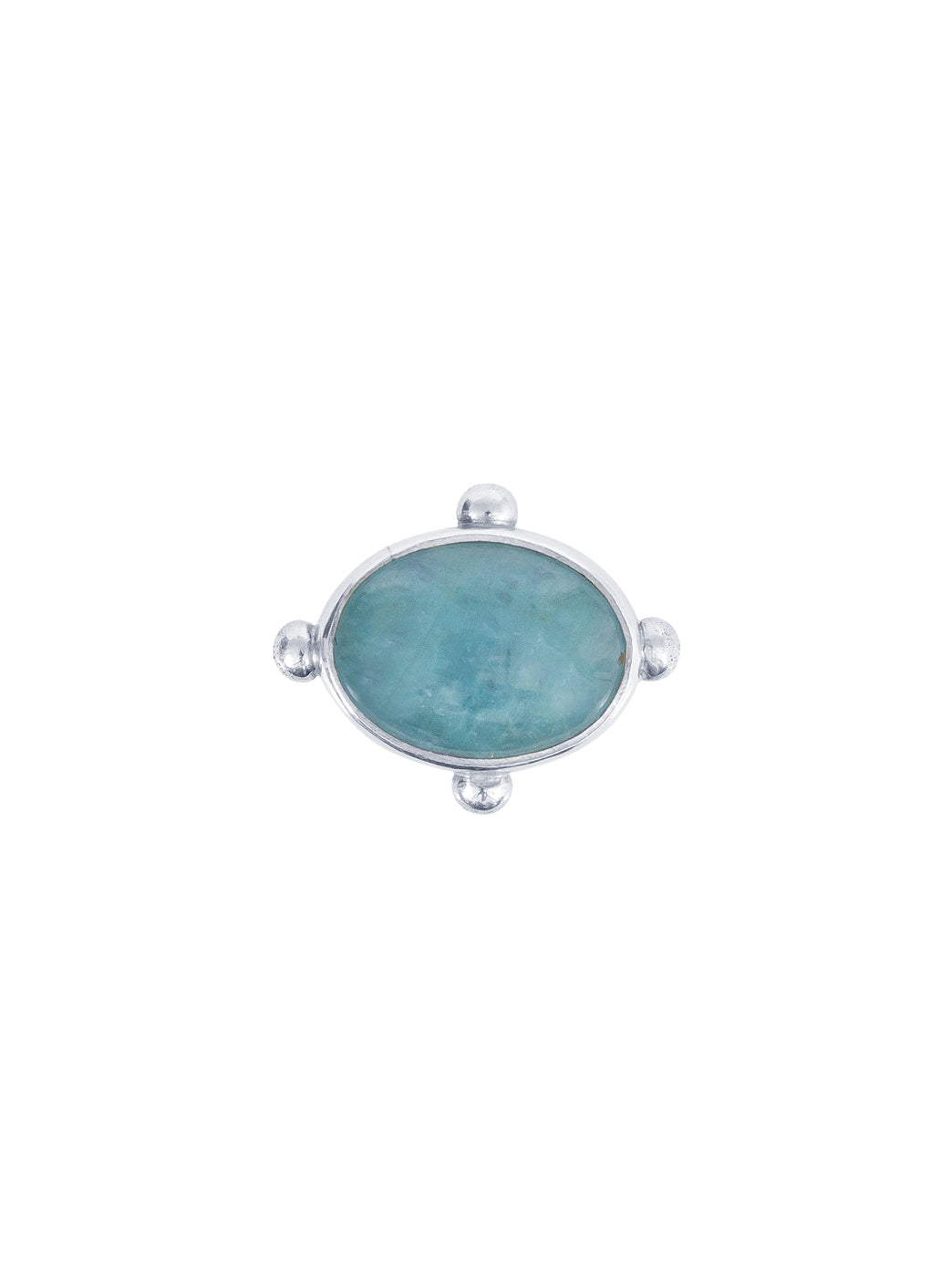 Fiorina Jewellery Oval Fishband Ring Aquamarine