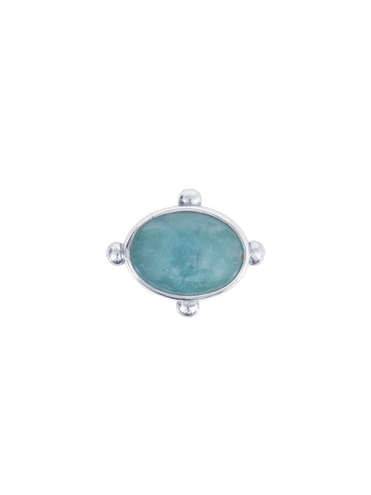 Fiorina Jewellery Oval Fishband Ring Aquamarine