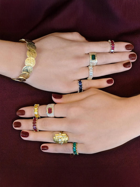 Fiorina Jewellery Silver Cuba Rings