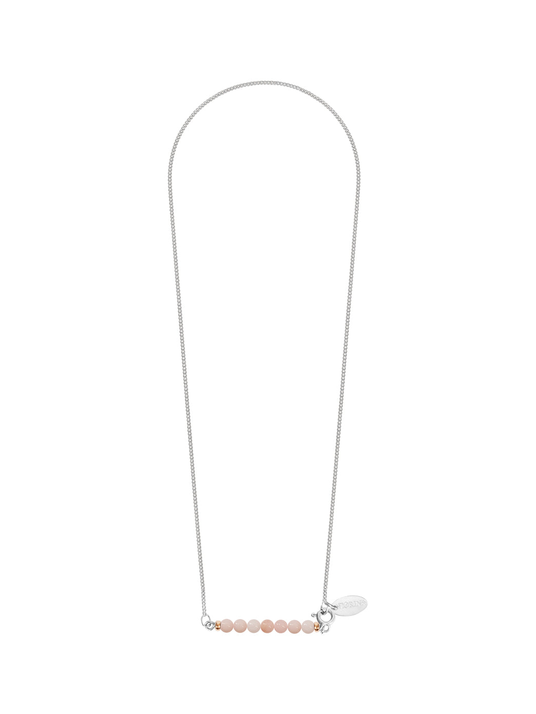 Fiorina Jewellery Silver Friendship Necklace Pink Opal