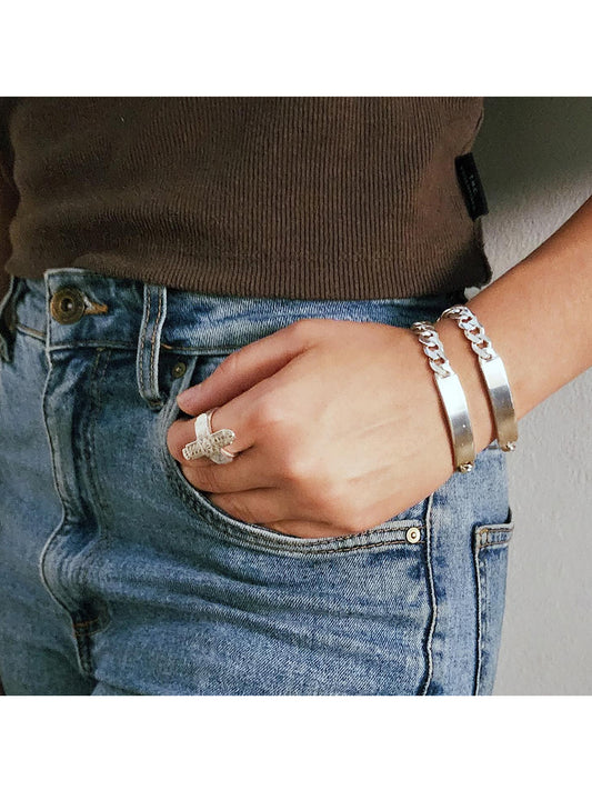Fiorina Jewellery Silver ID Bracelet Model
