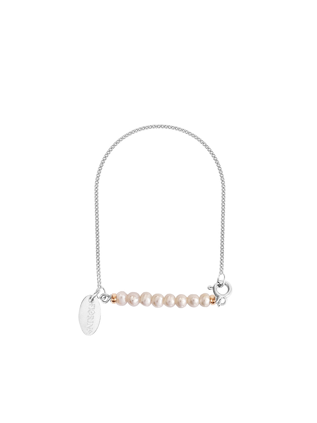 Fiorina Jewellery Silver Friendship Bracelet Pearl