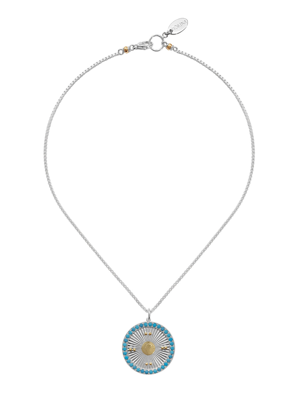 Fiorina Jewellery Sunday Necklace Turquoise Coin