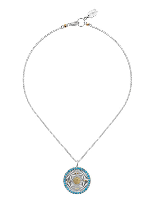 Fiorina Jewellery Sunday Necklace Turquoise Coin