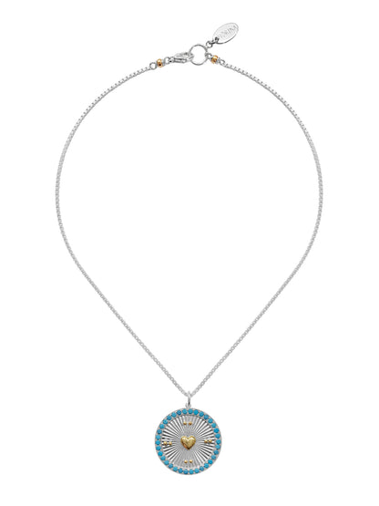 Gold and Silver Sunray Necklace