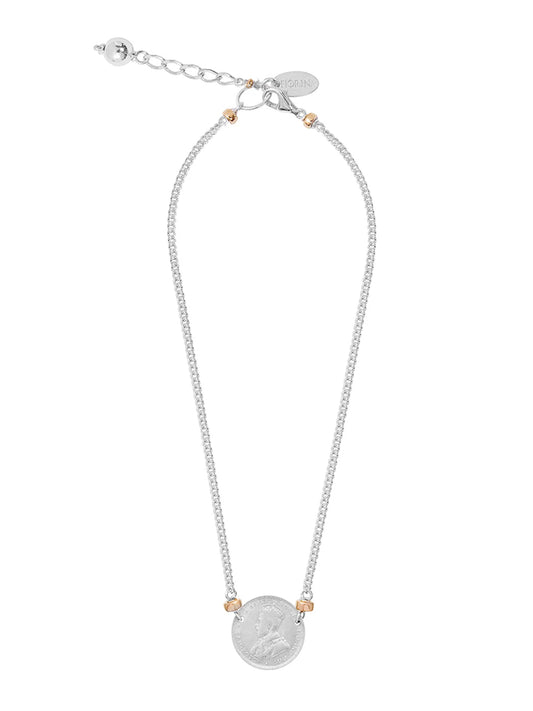Fiorina Jewellery The Shilling Heads Up Necklace