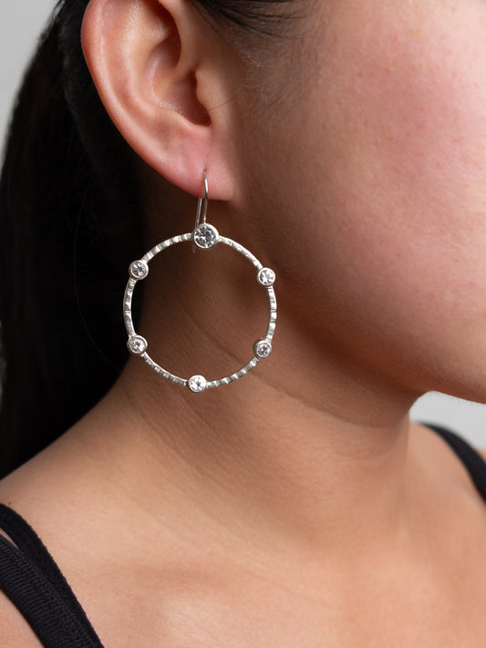 Fiorina Jewellery Tivoli Earrings White Spinel