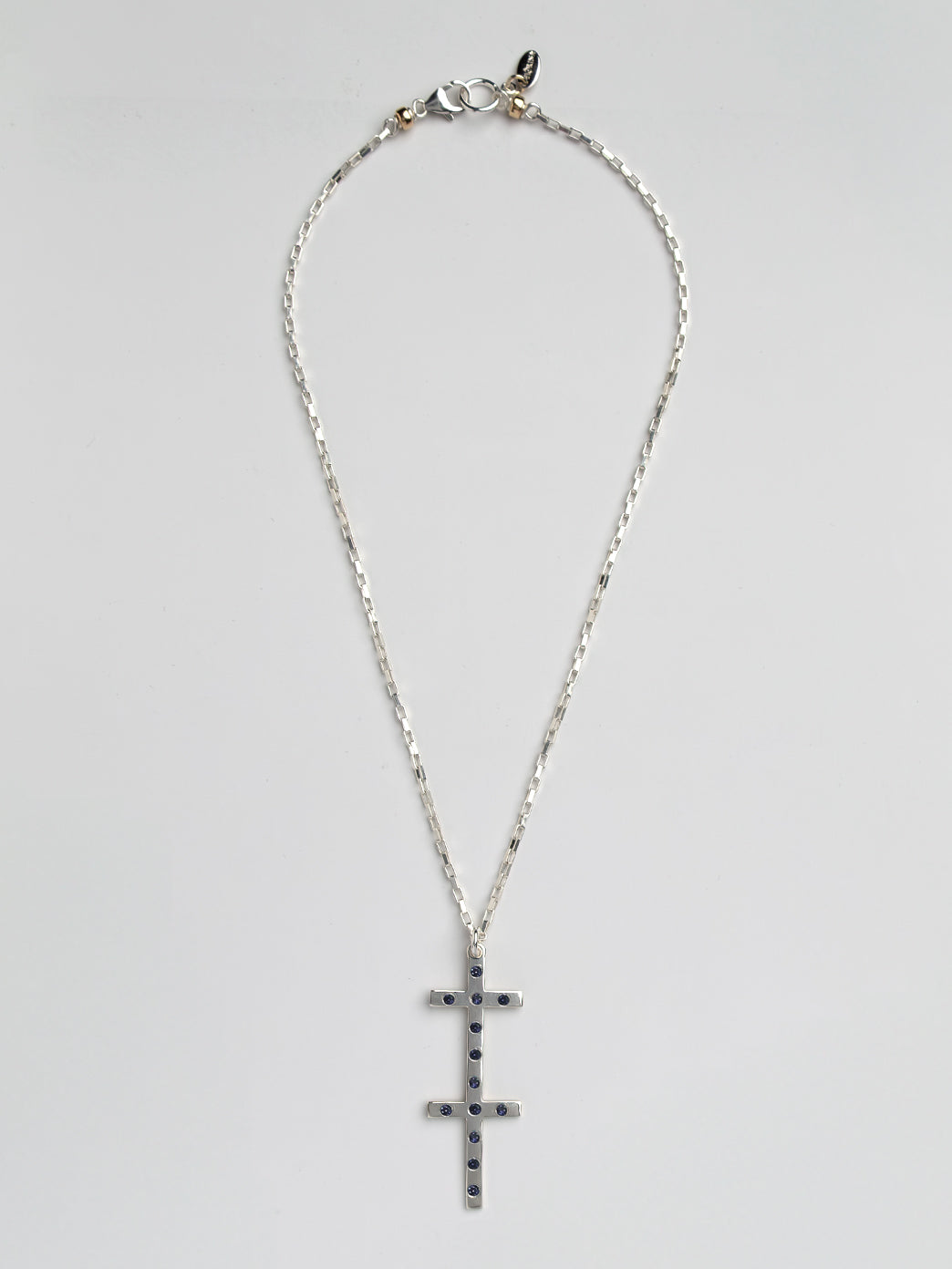 Fiorina Jewellery Unity Cross Necklace Blue Sapphire