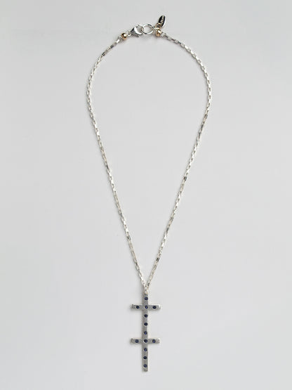 Fiorina Jewellery Unity Cross Necklace Blue Sapphire