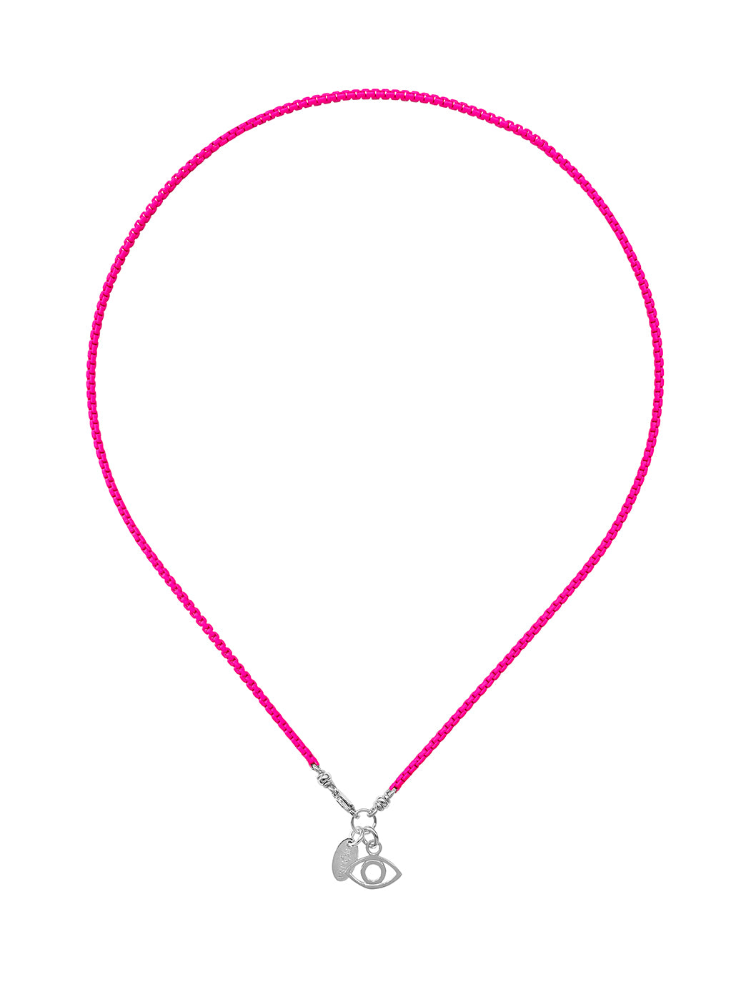 Wham Neon Pink Necklace with Eye