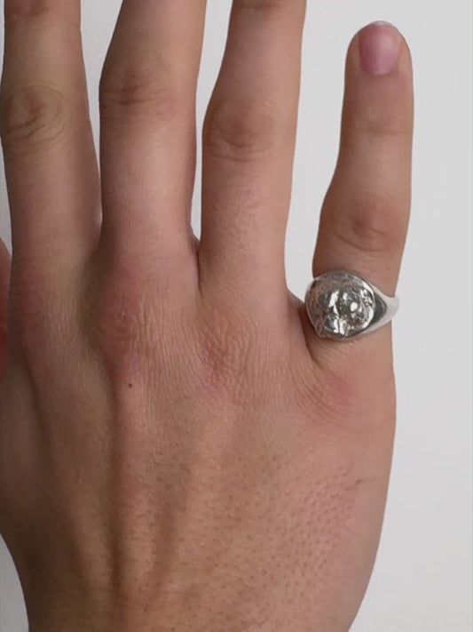 Men's Panther Signet Ring, Size O