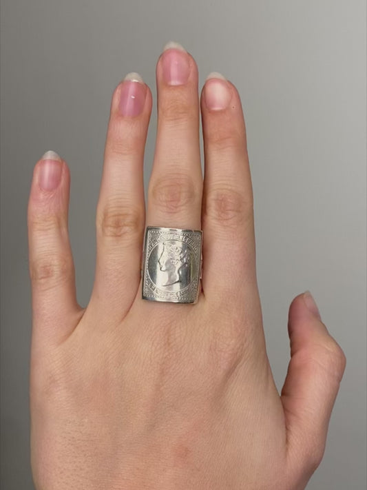 Fiorina Jewellery Bent Postage Stamp Ring