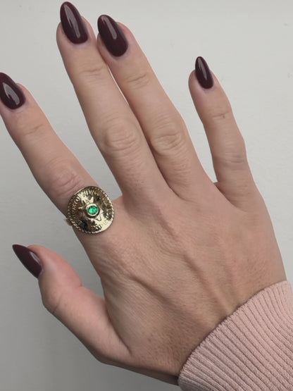Fiorina Jewellery Gold Joy Bent Coin Ring