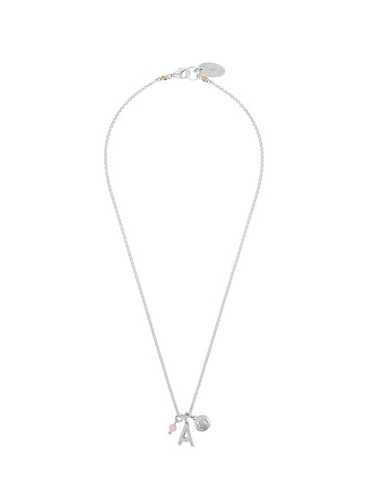 Fiorina Jewellery Alphabet Street Necklace A Pink Opal