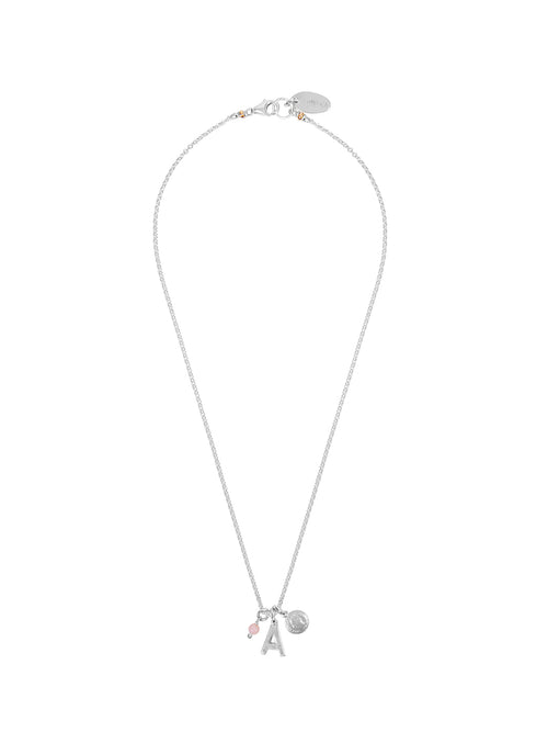Fiorina Jewellery Alphabet Street Necklace A Pink Opal
