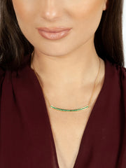 Fiorina Jewellery Arc Necklace Emerald Model
