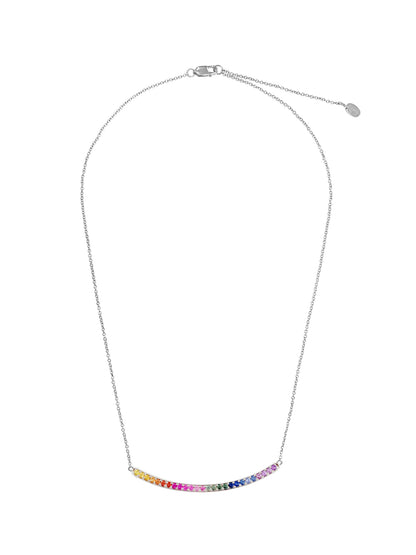 Fiorina Jewellery Arc Necklace White Gold Chakra