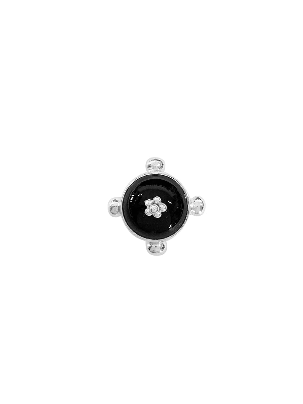 Fiorina Jewellery Athena Pinkie Ring Black Agate