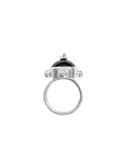 Fiorina Jewellery Athena Pinkie Ring Black Agate Side View