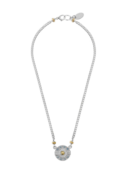Fiorina Jewellery Aztec Necklace Aquamarine