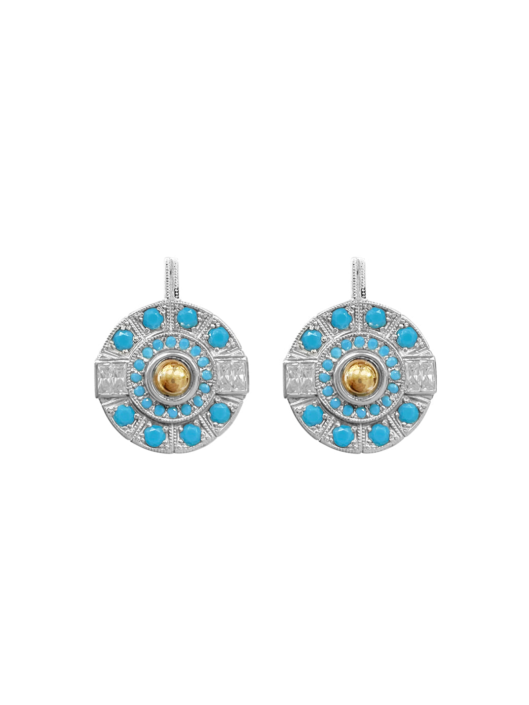 Fiorina Jewellery Aztec Earrings Turquoise