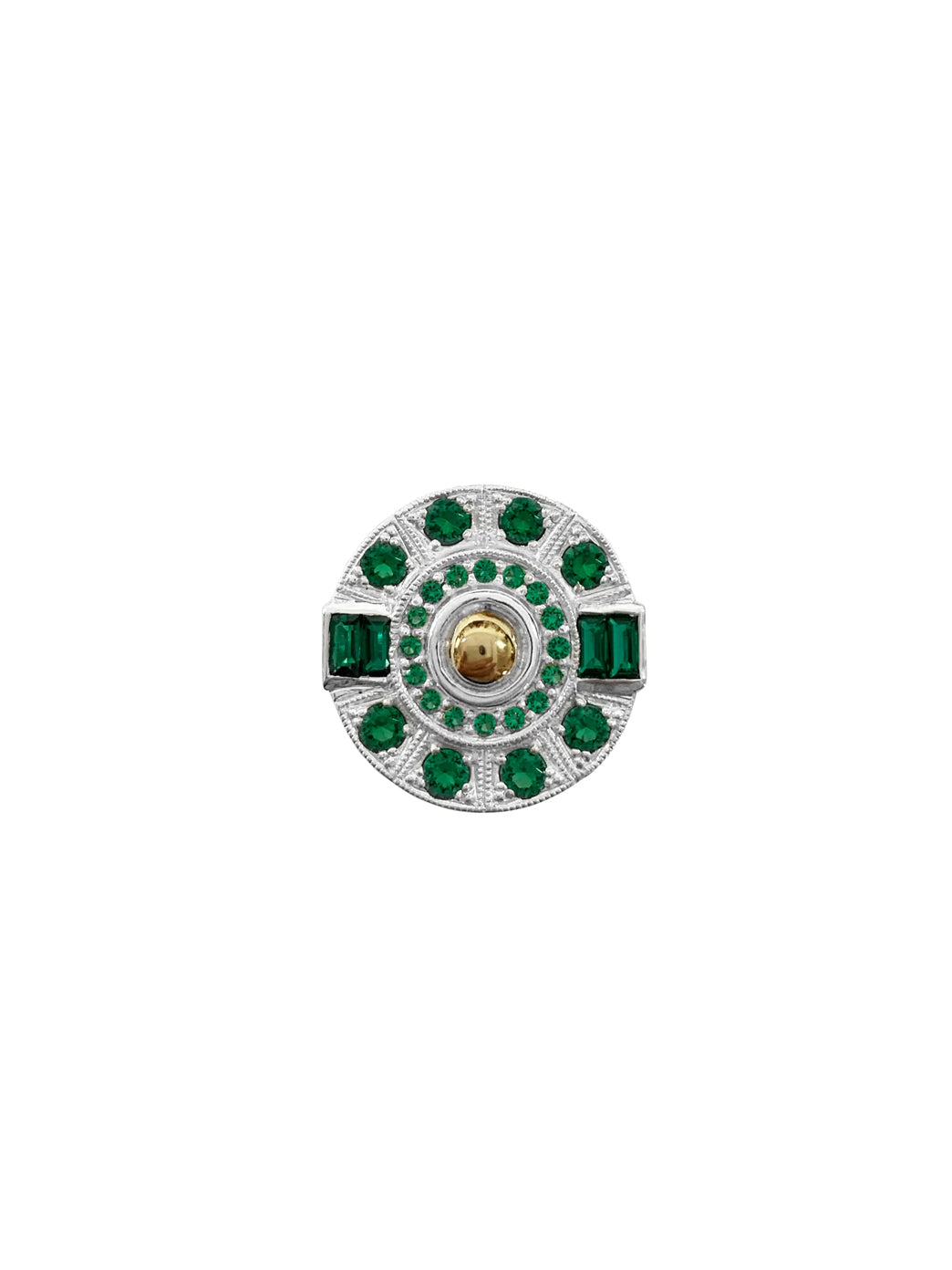 Fiorina Jewellery Aztec Rings Emerald